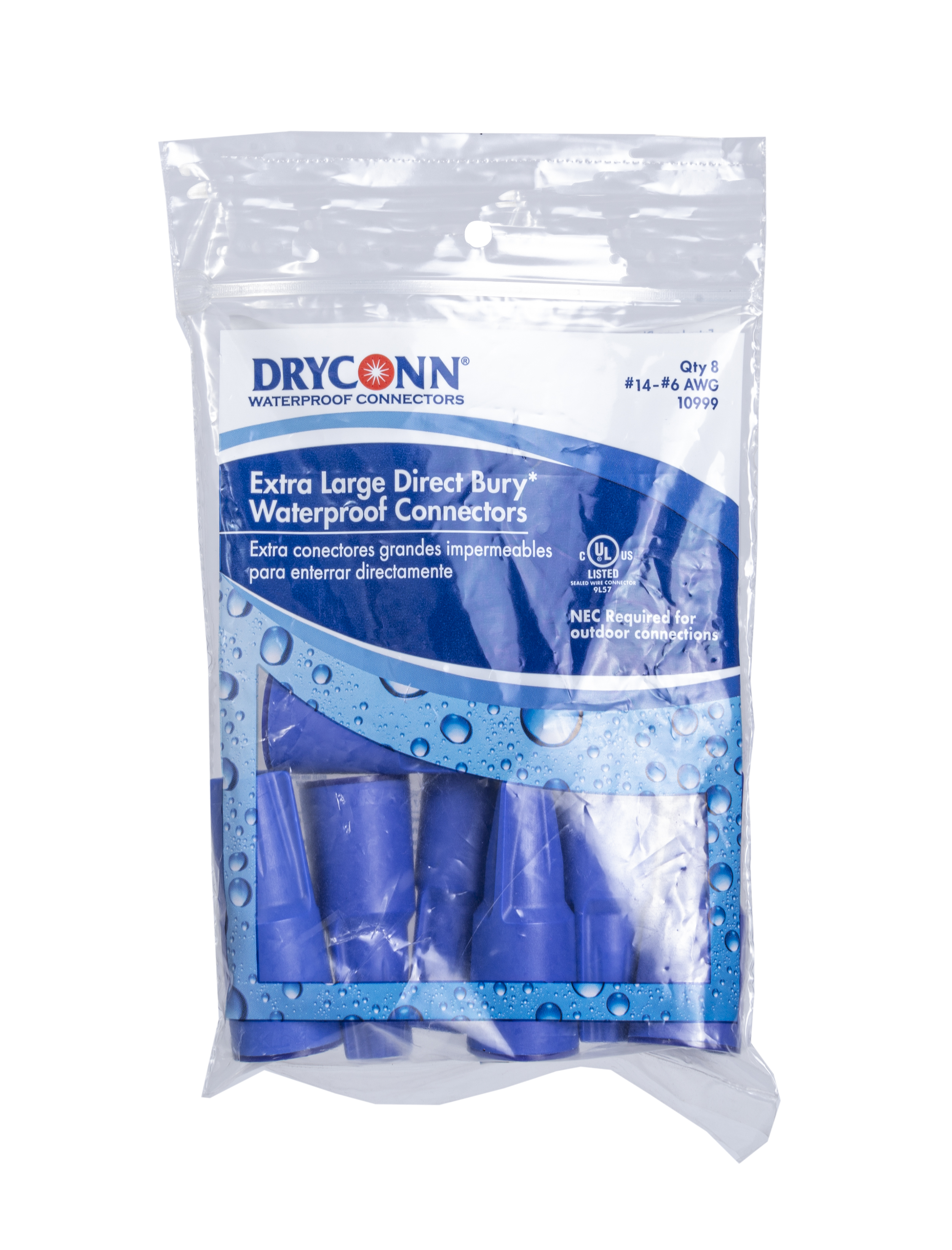 X-Large Blue and Blue Direct Bury Wire Connectors (8-Pack)